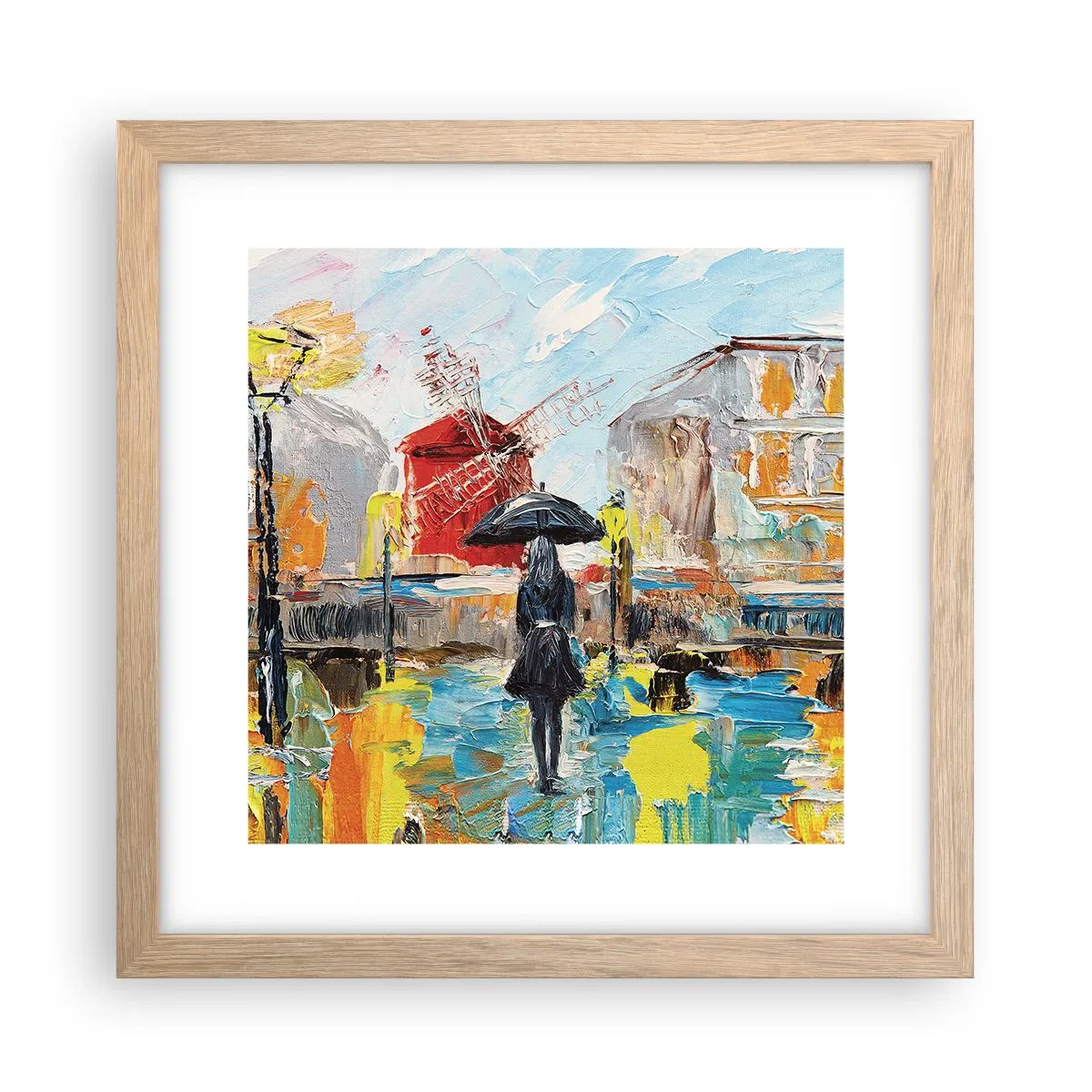 Póster en marco roble claro - Leyendas parisinas - 30x30 cm