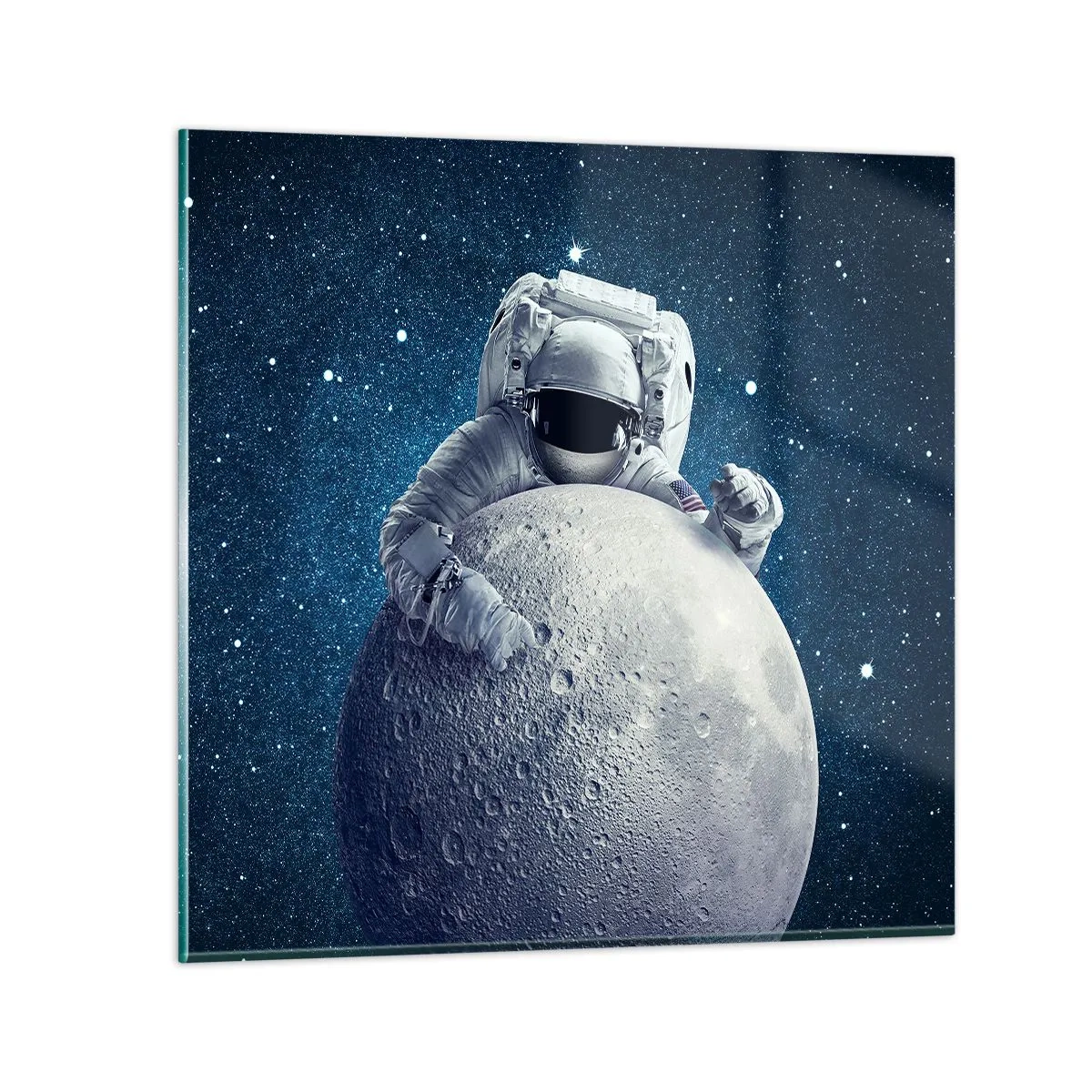 Cuadro sobre vidrio - Impresiones sobre Vidrio - Bromista espacial - 70x70 cm