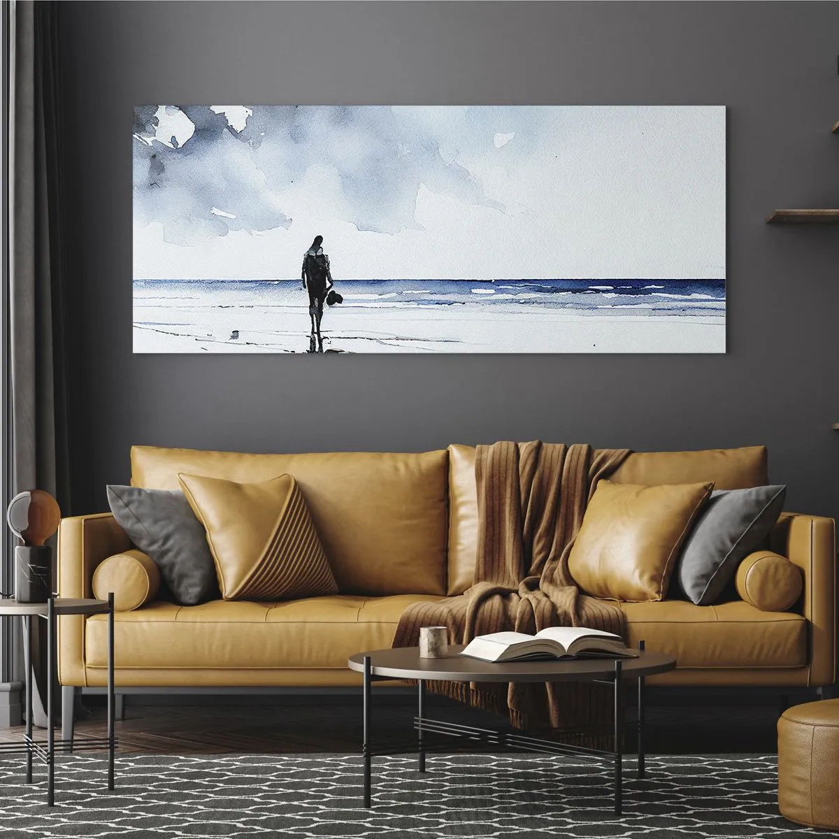 Cuadro sobre vidrio - Impresiones sobre Vidrio - Conversación con el mar - 100x40 cm