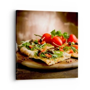 Cuadro sobre lienzo - Impresión de Imagen - Directamente del horno y del jardín - 30x30 cm