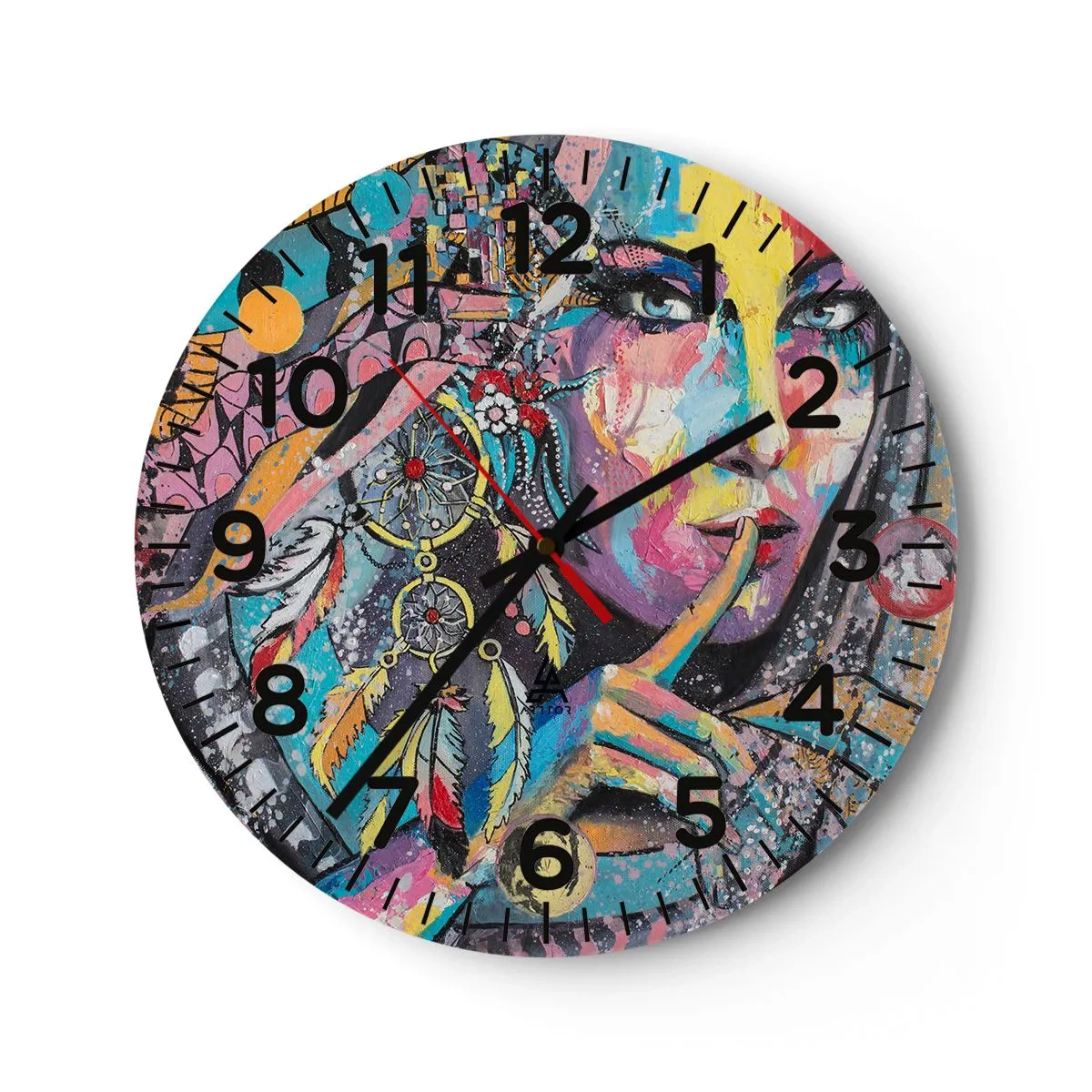 Reloj de pared - Reloj de vidrio - Silencio hasta que entiendas - 30x30 cm