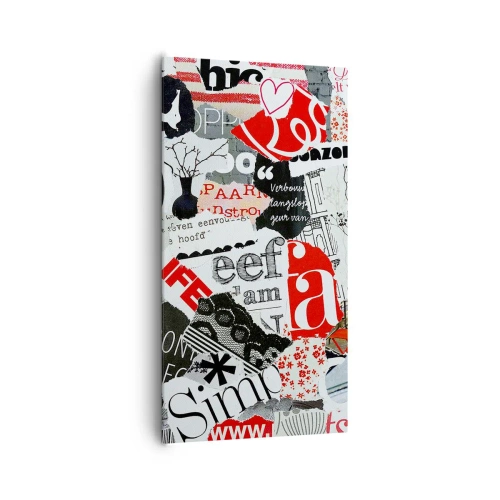 Cuadro sobre lienzo - Impresión de Imagen - Collage hipster - 65x120 cm