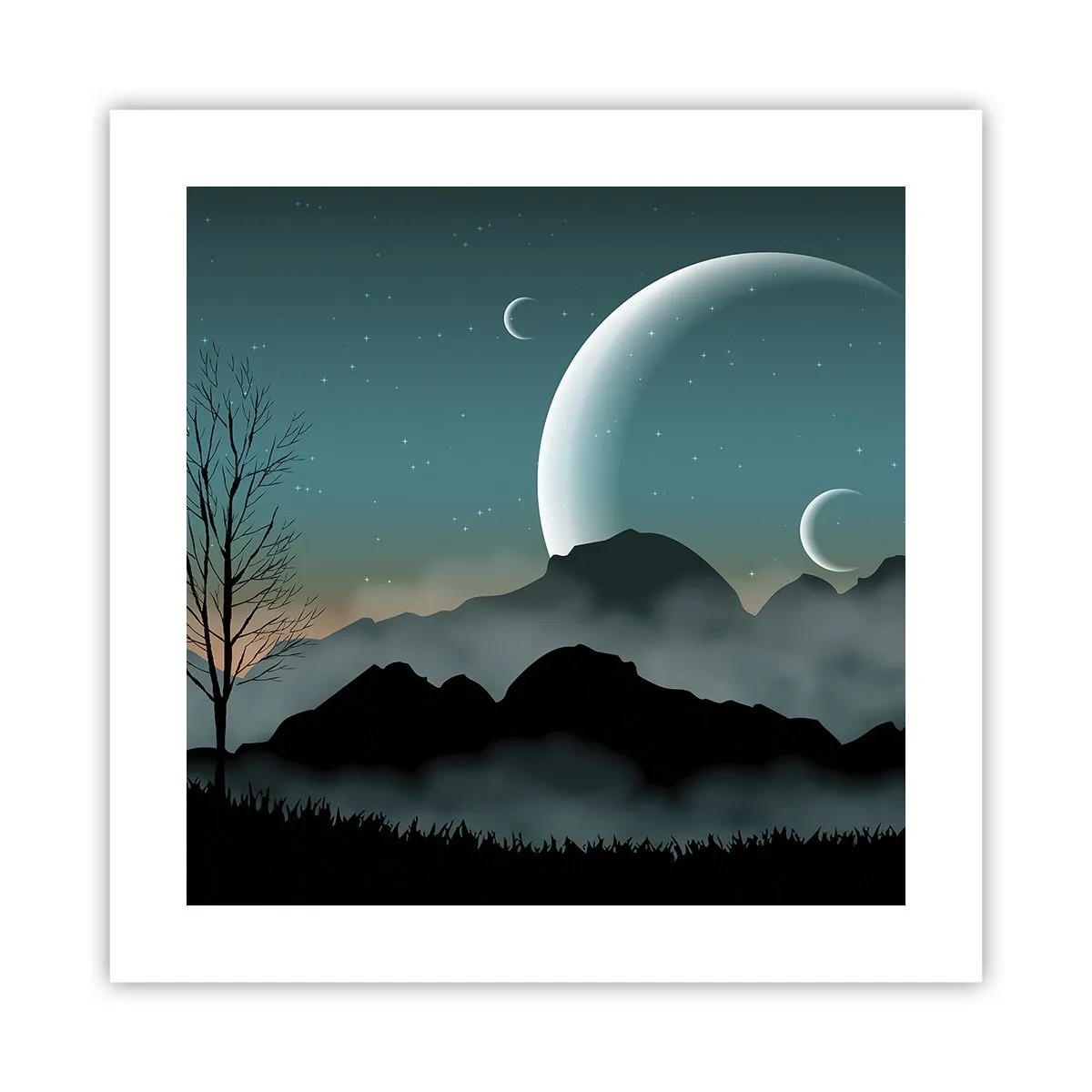 Póster - Un carnaval de noche estrellada - 40x40 cm