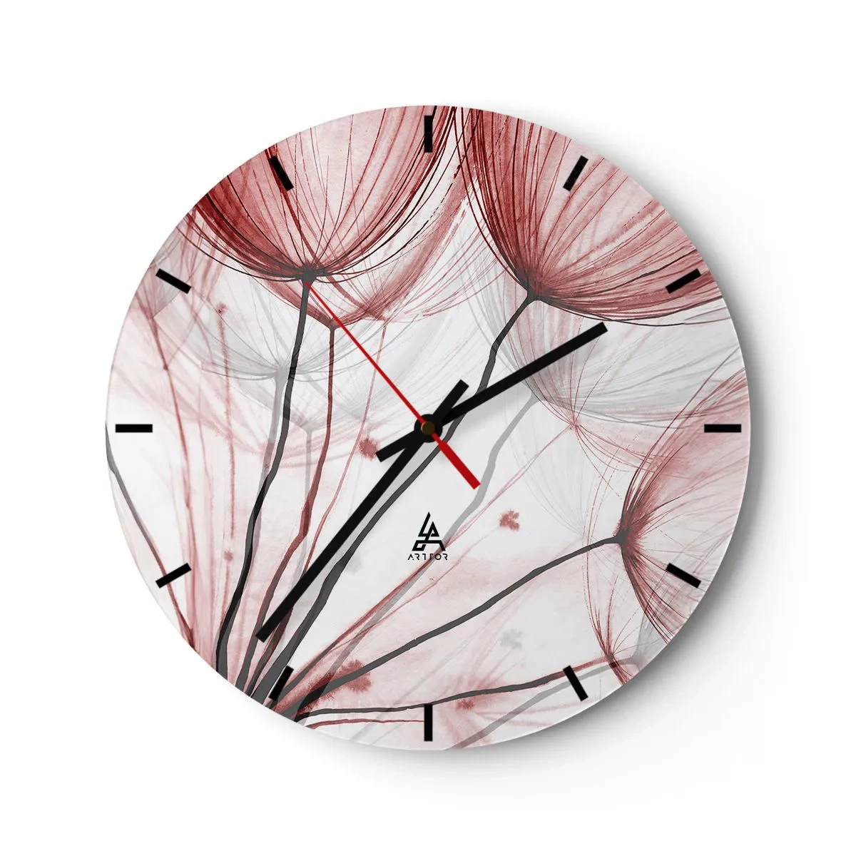 Reloj de pared - Reloj de vidrio - Antes de partir - 40x40 cm