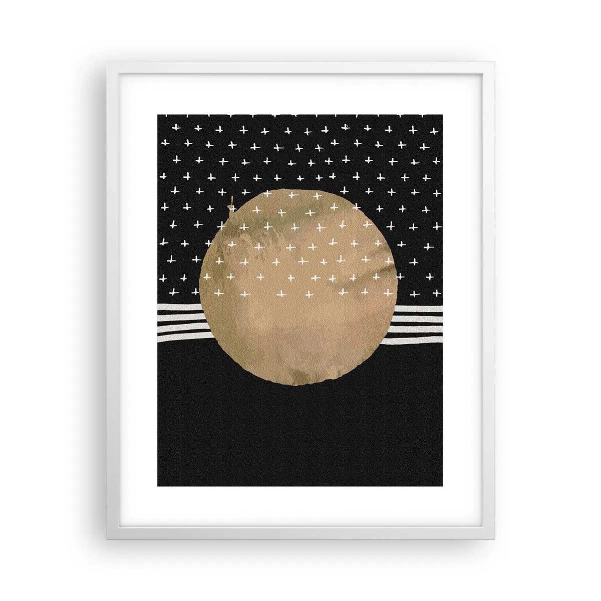 Póster en marco blanco - Composición: bandera de la galaxia - 40x50 cm