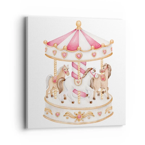 Cuadro sobre lienzo - Impresión de Imagen - El dulce mundo de la infancia - 40x40 cm