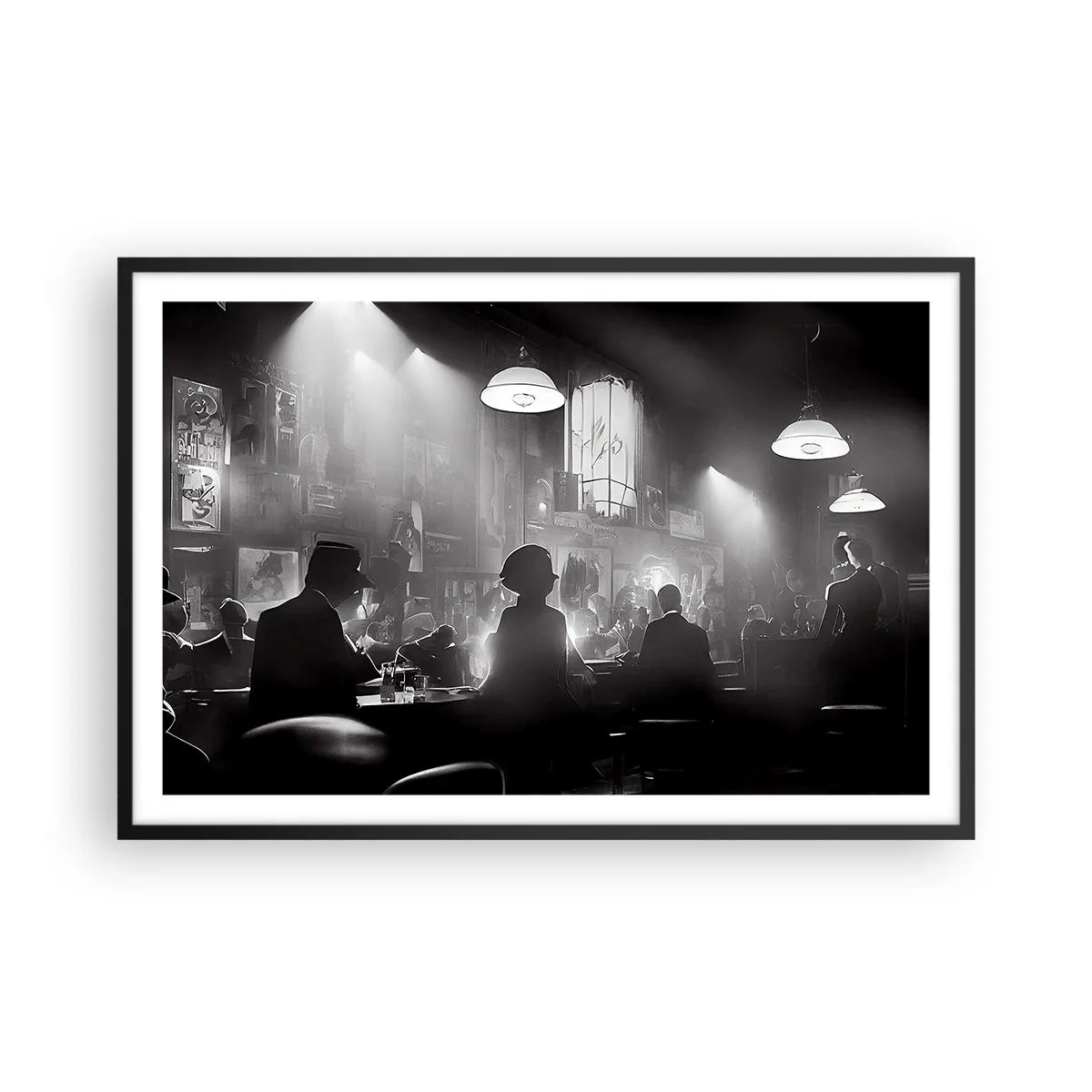 Póster en marco negro - En clave de jazz - 91x61 cm