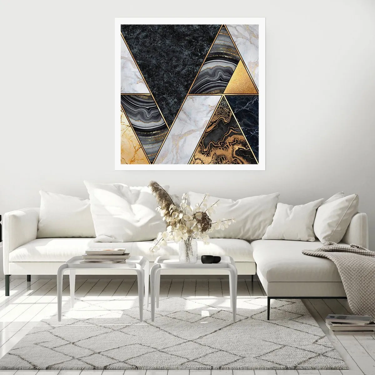 Póster - Collage de piedras - 50x50 cm