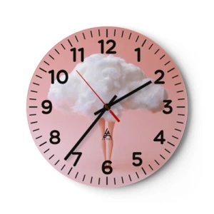 Reloj de pared - Reloj de vidrio - Dulce promesa - 40x40 cm