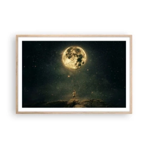 Póster en marco roble claro - El que robó la luna - 91x61 cm