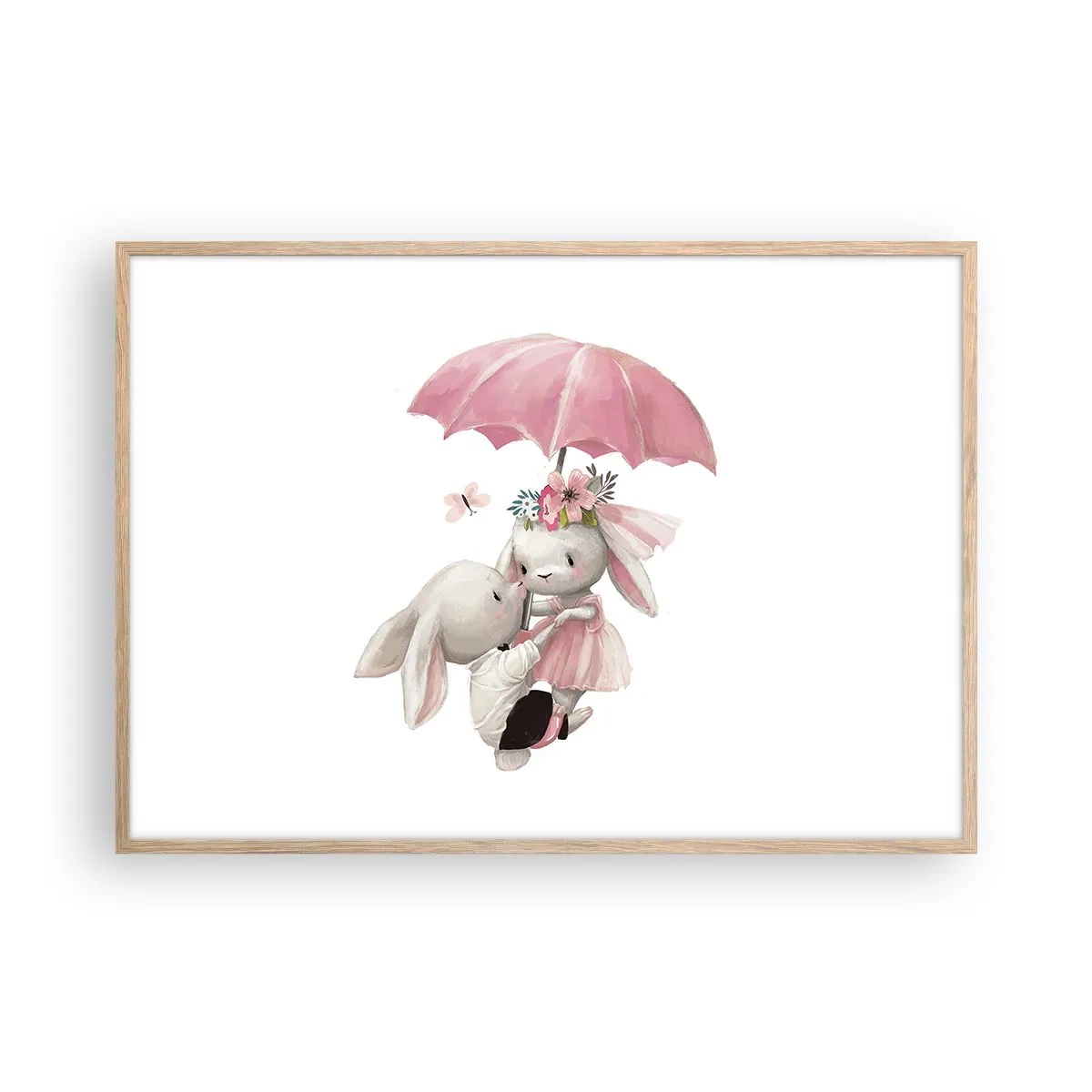 Póster en marco roble claro - Esto es amor - 100x70 cm