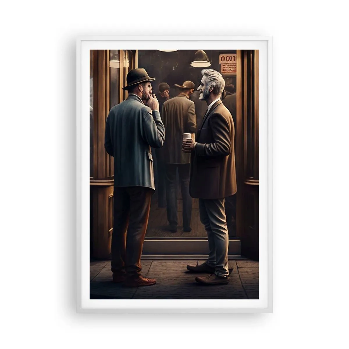 Póster en marco blanco - Un buen momento del día - 70x100 cm