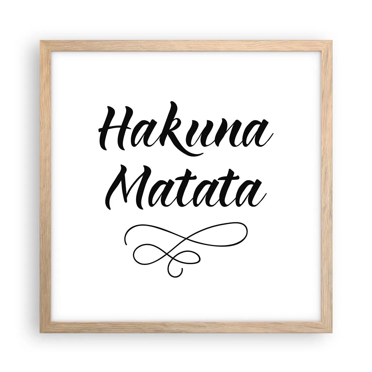 Póster en marco roble claro - El mejor consejo - 40x40 cm