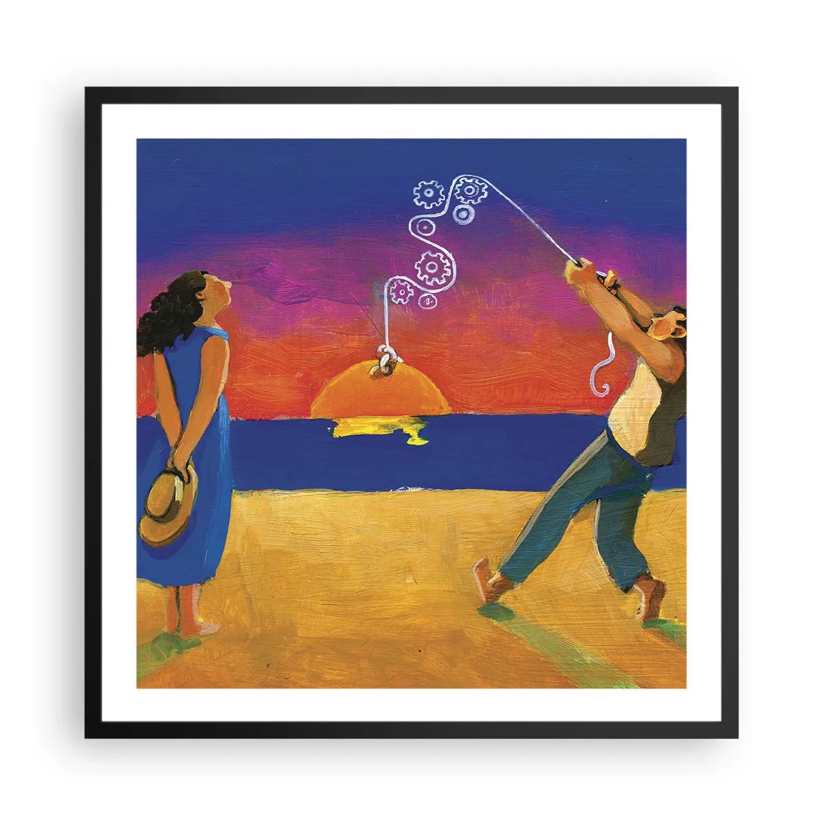 Póster en marco negro - Mucho más que una estrella del cielo - 60x60 cm