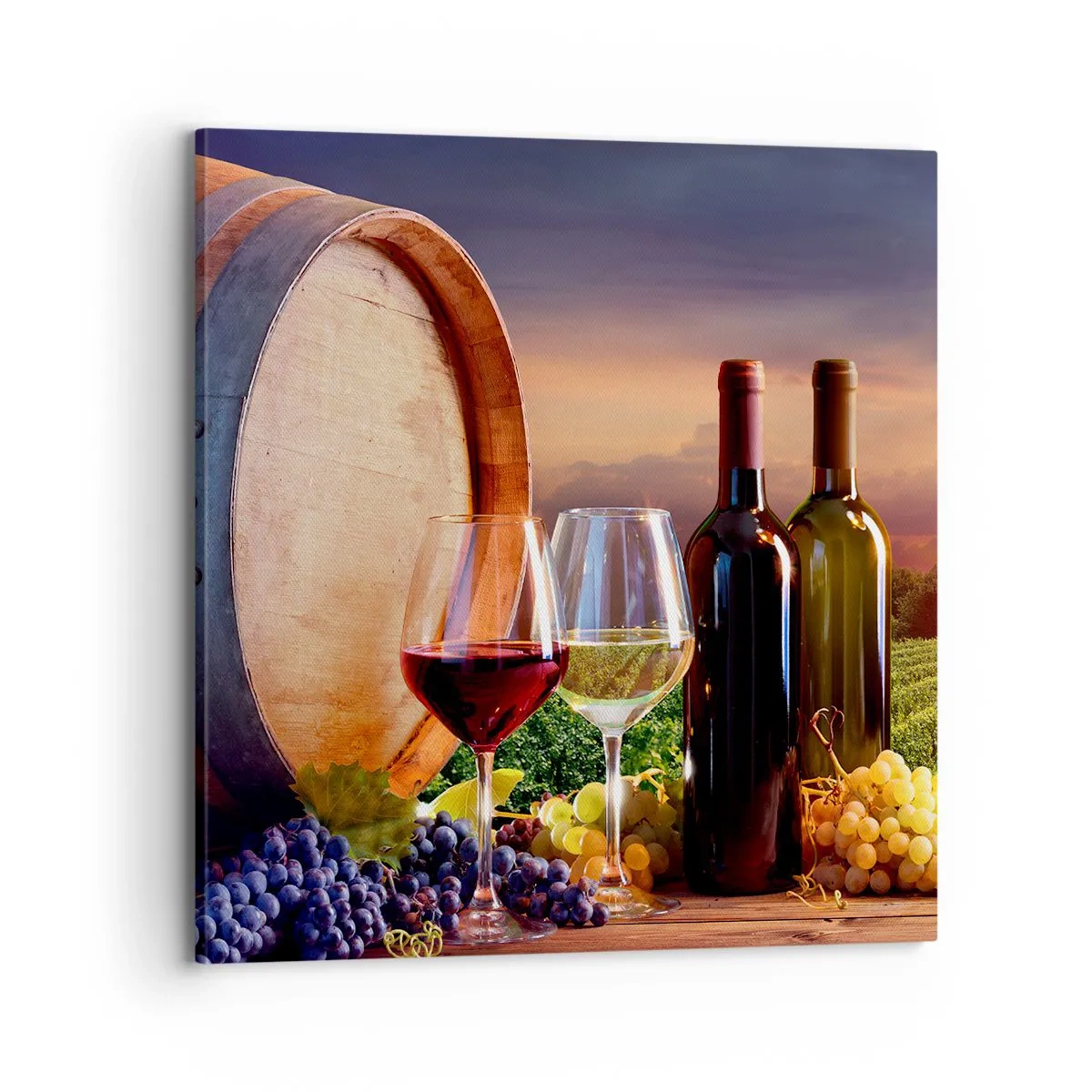 Cuadro sobre lienzo - Impresión de Imagen - Aquí la vida tiene un sabor - 70x70 cm