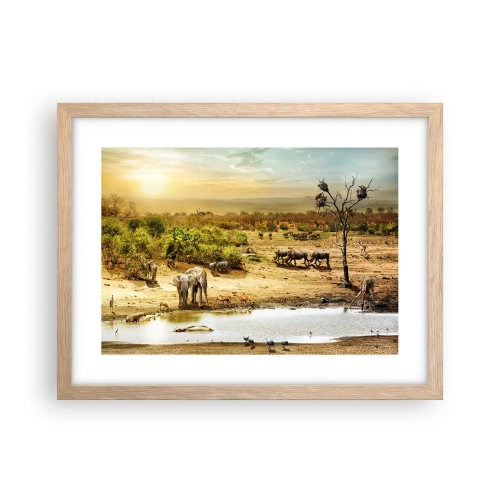 Póster en marco roble claro - Y del Edén fluyó un río... - 40x30 cm