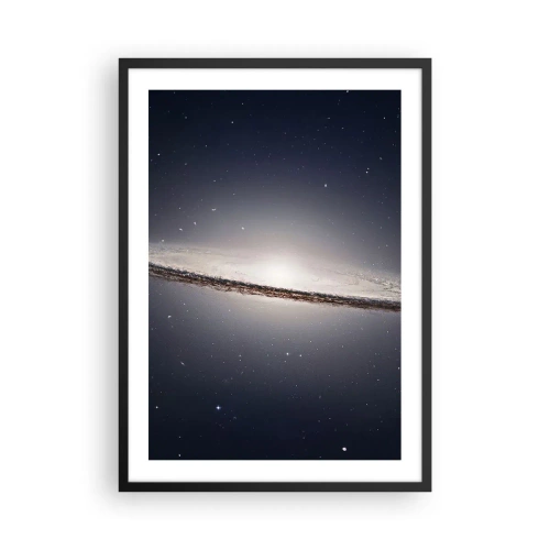 Póster en marco negro - Una galaxia espiral monumental con el espacio como telón de fondo - 50x70cm - Érase una vez en una galaxia muy, muy lejana.... - Decoración de pared moderna para salón y dormitorio ARTTOR