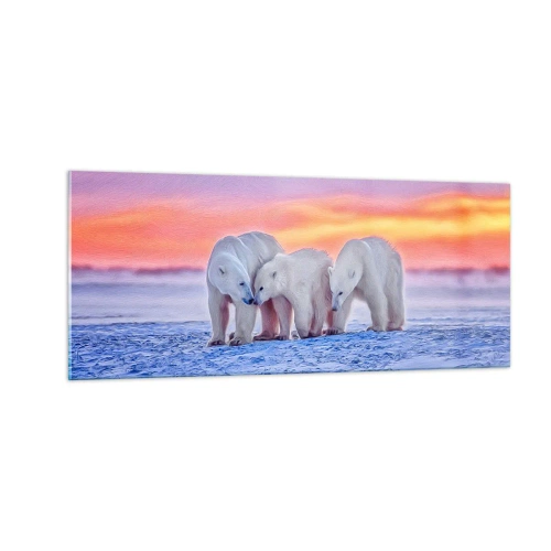 Cuadro sobre vidrio - Impresiones sobre Vidrio - Todo lo que necesitas es el calor de la familia - 100x40 cm