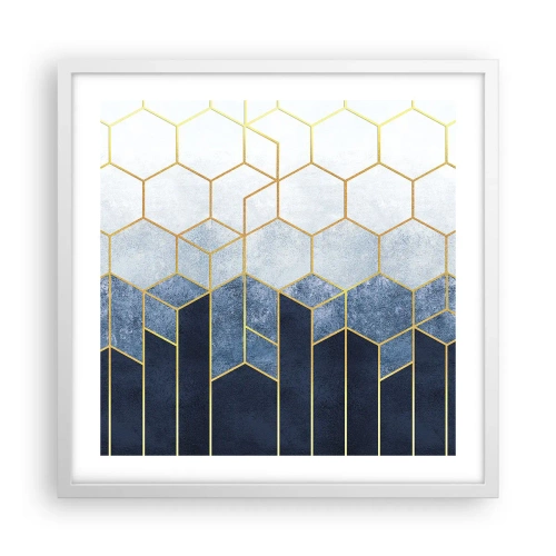 Póster en marco blanco - Composición rítmica visual - 50x50 cm