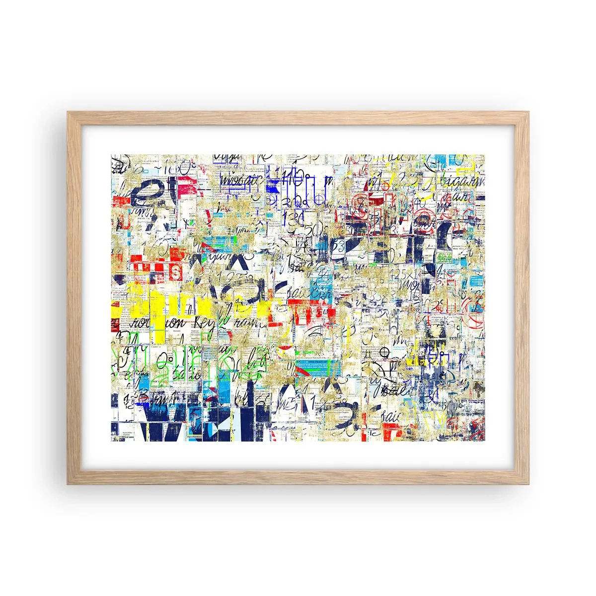 Póster en marco roble claro - Simplemente agradable a la vista - 50x40 cm
