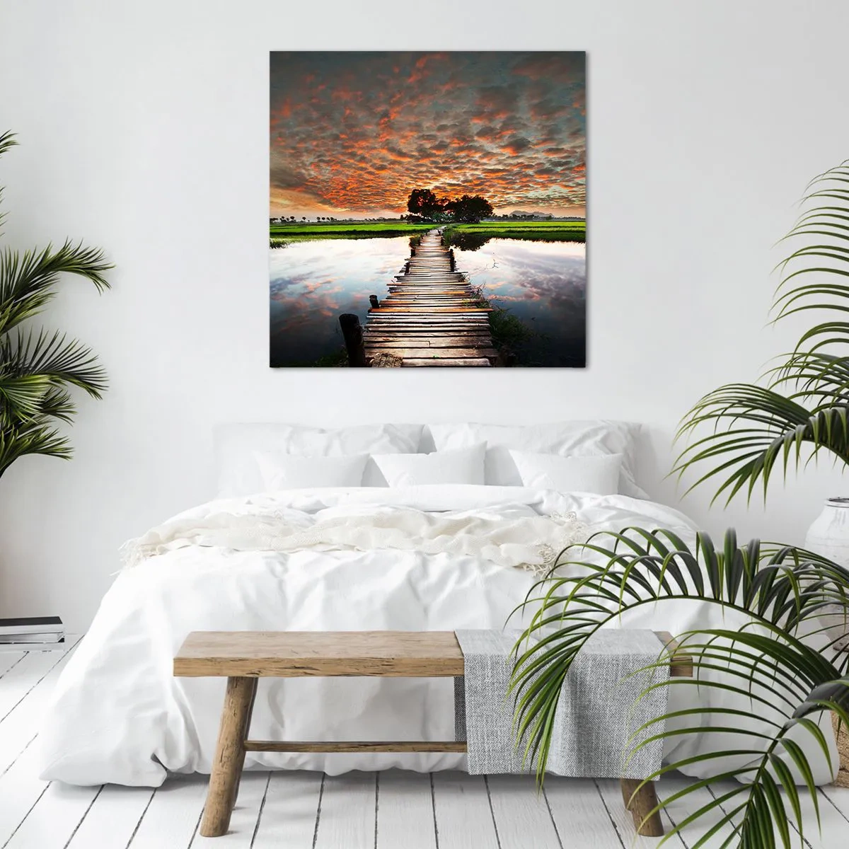 Cuadro sobre lienzo - Impresión de Imagen - Extiende tus brazos - respira  - 50x50 cm