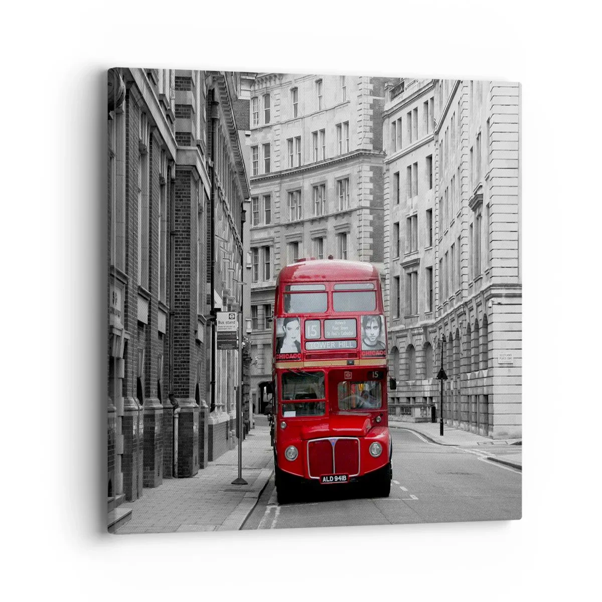 Cuadro sobre lienzo - Impresión de Imagen - La vida cotidiana no tiene por qué ser gris - 40x40 cm