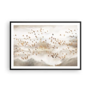 Póster en marco negro - Es hora... - 91x61 cm