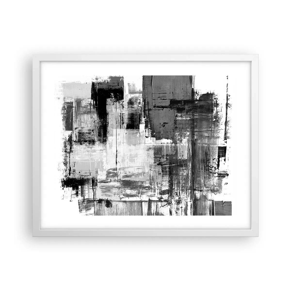 Póster en marco blanco - El gris es hermoso - 50x40 cm