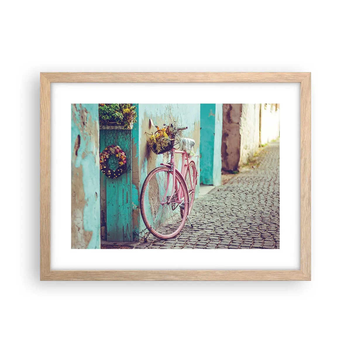 Póster en marco roble claro - Ahora mismo vuelvo - 40x30 cm