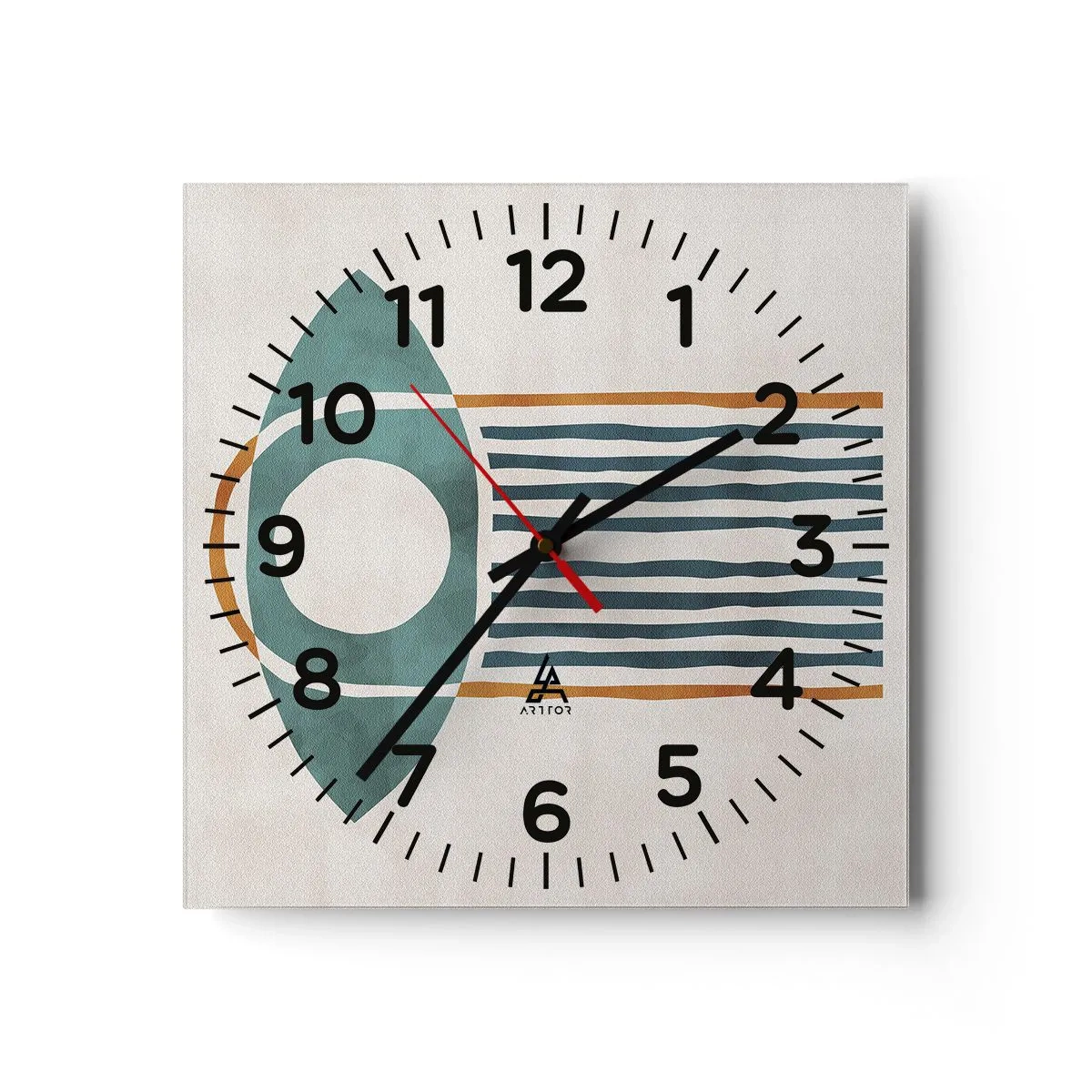 Reloj de pared - Reloj de vidrio - Signos y rituales - 30x30 cm