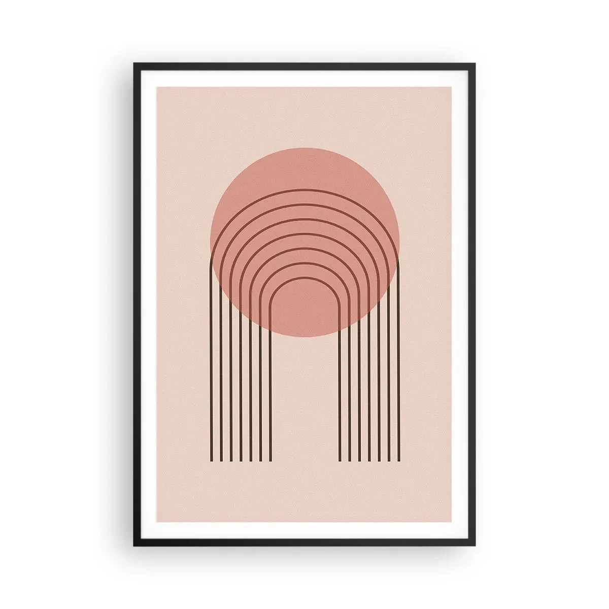 Póster en marco negro - Atracción irresistible - 70x100 cm