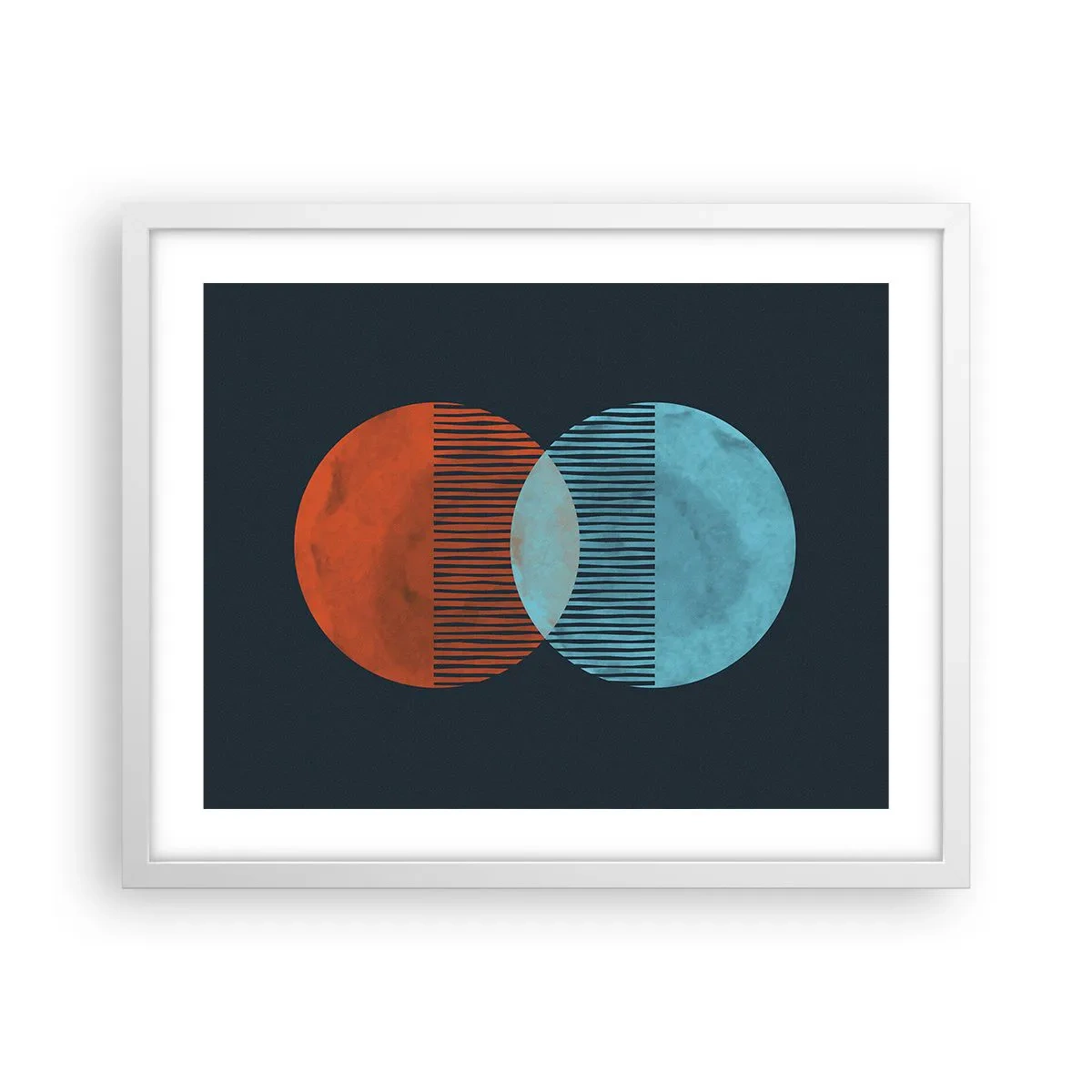 Póster en marco blanco - Fantasía astronómica - 50x40 cm