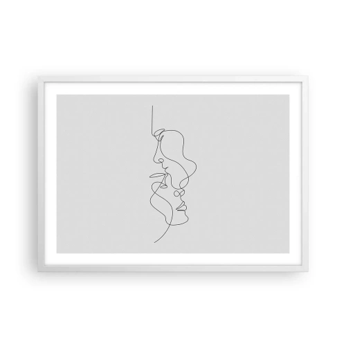 Póster en marco blanco - El calor de los deseos lúgubres - 70x50 cm