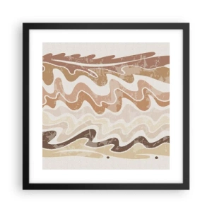 Póster en marco negro - Buena energía - buenas emociones - 40x40 cm