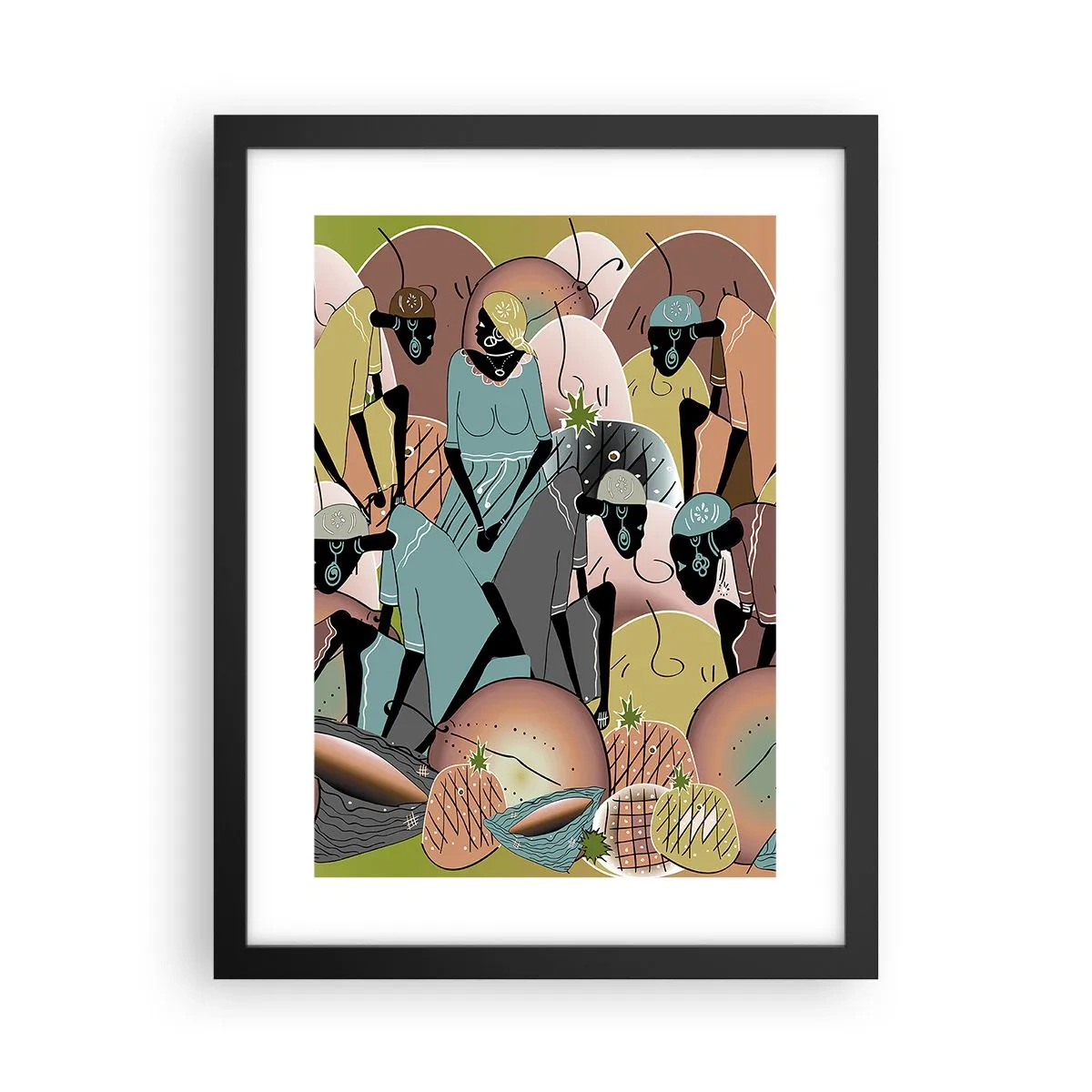 Póster en marco negro - Se avecina una gran celebración - 30x40 cm