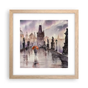 Póster en marco roble claro - La gente no cambia - 30x30 cm