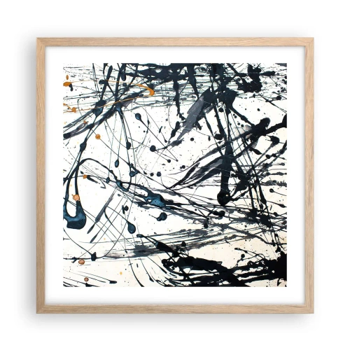 Póster en marco roble claro - ¿Con o sin sentido? - 50x50 cm