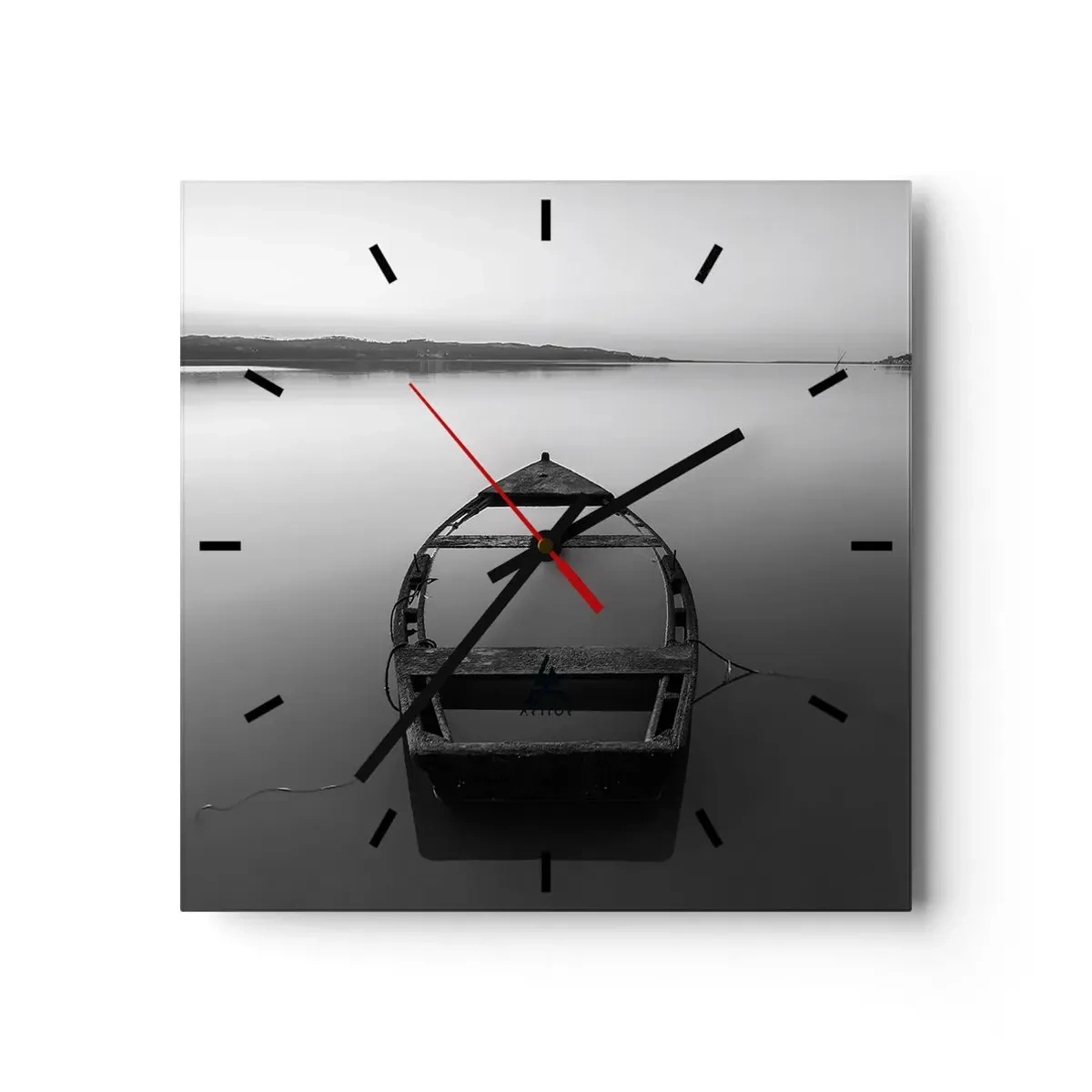 Reloj de pared - Reloj de vidrio - Anhelo y melancolía - 40x40 cm