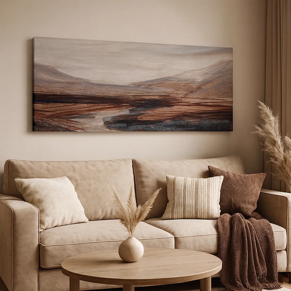 Cuadro sobre lienzo - Impresión de Imagen -  Valle apacible - 30x30 cm