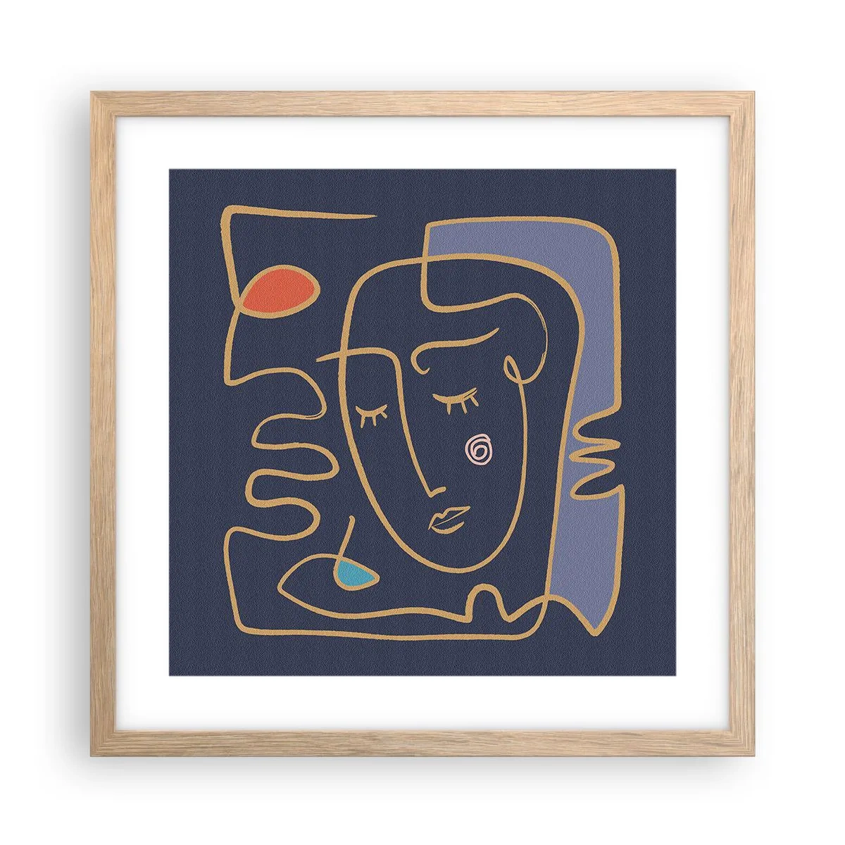 Póster en marco roble claro - En un maravilloso sueño - 40x40 cm