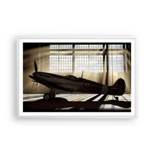 Póster en marco blanco - El descanso del guerrero - 91x61 cm