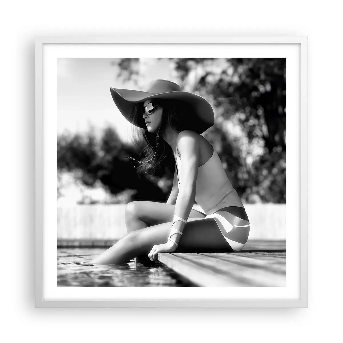 Póster en marco blanco - Un sueño de verano - 60x60 cm
