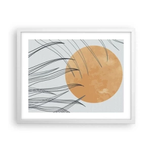 Póster en marco blanco - Siempre hacia el sol - 50x40 cm