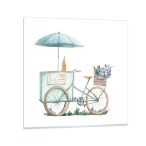 Cuadro sobre vidrio - Impresiones sobre Vidrio - Dulce recuerdo del verano - 30x30 cm