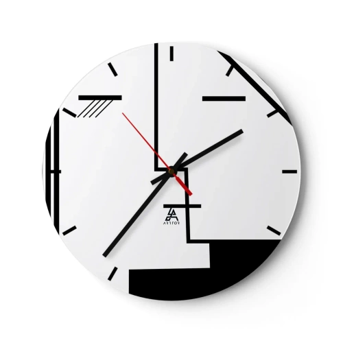 Reloj de pared - Reloj de vidrio - Solo un beso - 40x40 cm