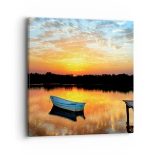 Cuadro sobre lienzo - Impresión de Imagen - Mirar, escuchar, meditar - 40x40 cm