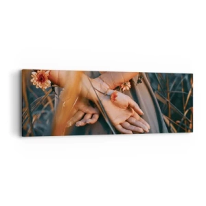Cuadro sobre lienzo - Impresión de Imagen - Conectada con la naturaleza - 90x30 cm