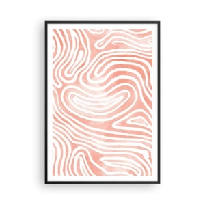 Póster en marco negro - En un laberinto de coral - 70x100 cm