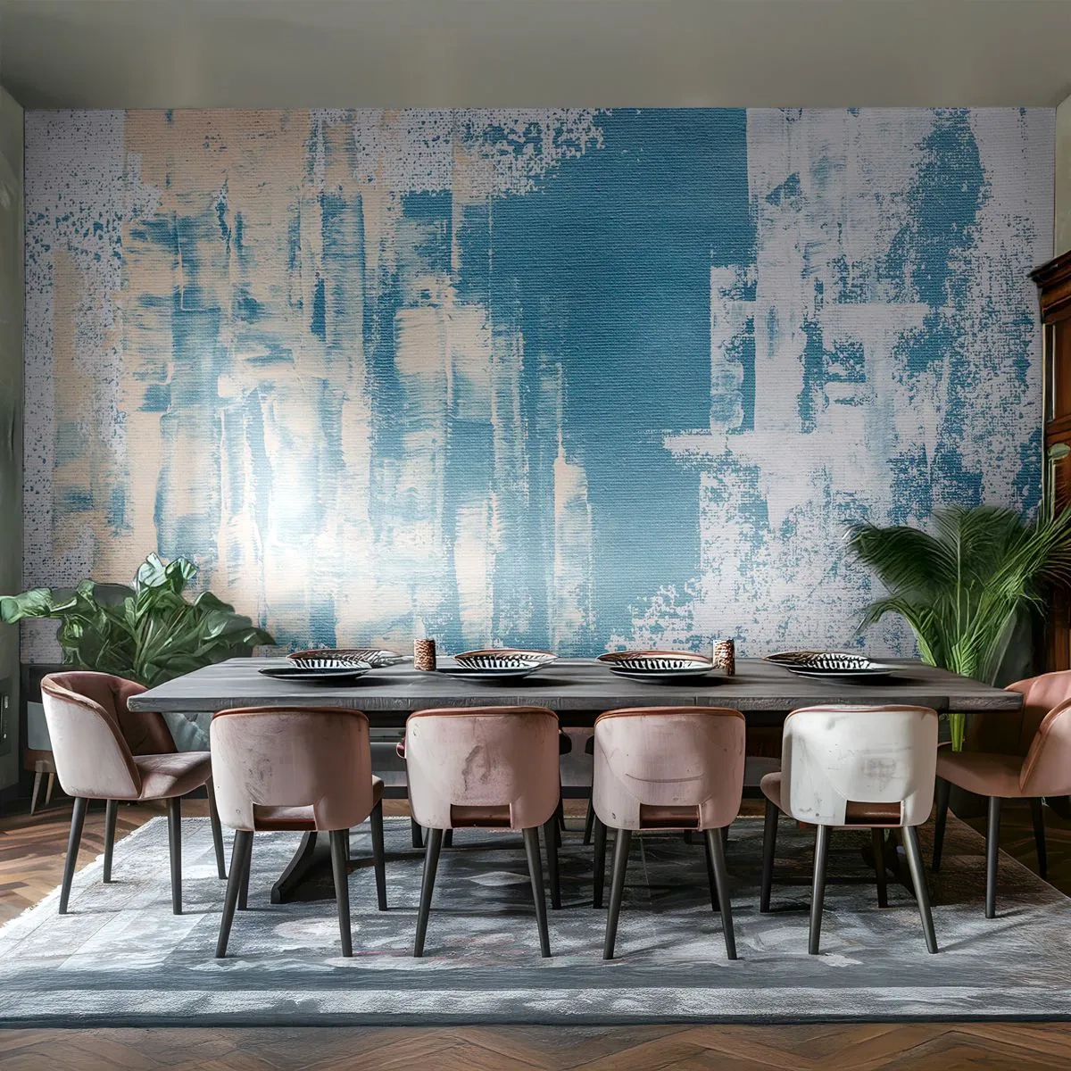 Fotomural Premium Sand - A través de un carámbano - Abstracción, Pedazo, Patrón moderno - 250x175 cm