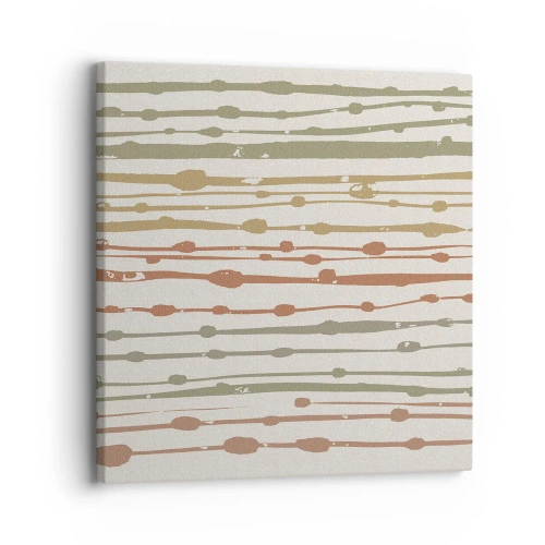 Cuadro sobre lienzo - Impresión de Imagen - Composición de notas musicales - 30x30 cm